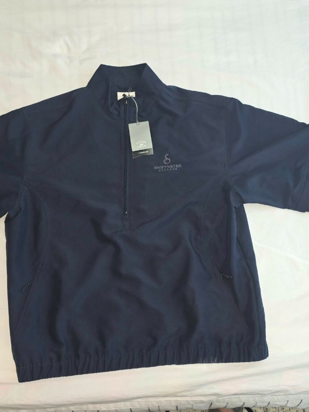 NWT Cutter & Buck WindTec Convertible Zip-Off Sleeve Jacket XXL Navy